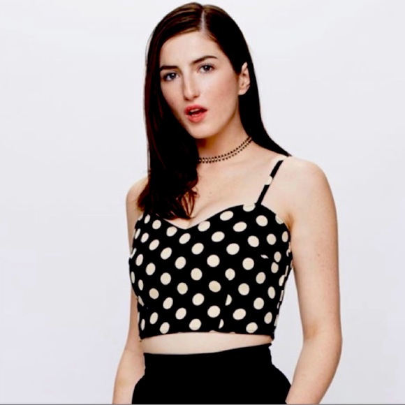 Lustre Born Free polka dot shorts and bustier set Size US 8 Medium - Picture 3 of 10